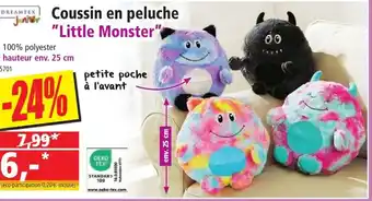 Norma Coussin en peluche "Little Monster" offre