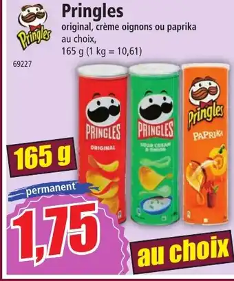Norma Pringles original, crème oignons ou paprika au choix, offre