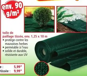 Norma toile de paillage tissée, env. 1,25 x 10 m offre