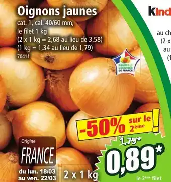 Norma Oignons jaunes offre