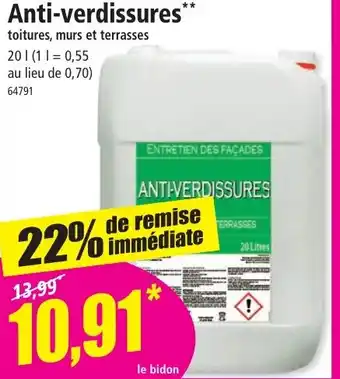 Norma Anti-verdissures** toitures, murs et terrasses offre