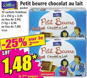Norma Delicia Petit beurre chocolat au lait offre