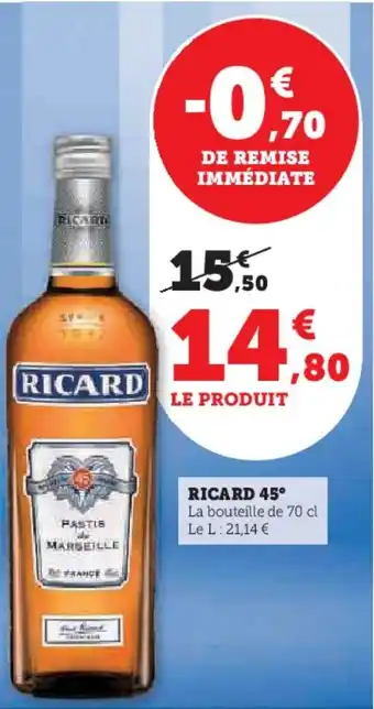 U Express RICARD 45° offre