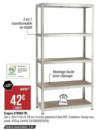 Bricorama Étagère STRONG 175 offre