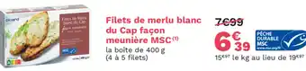 Picard Filets de Merlu blanc du Cap façon meunière MSC offre