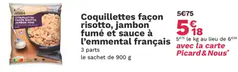 Picard Coquillettes façon risotto, jambon fumé et sauce à l'emmental français offre