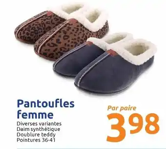 Action Pantoufles femme offre