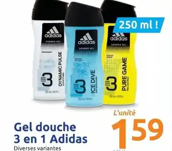 Action Gel douche 3 en 1 adidas offre