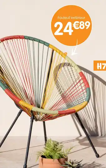 Fauteuil extérieur cordage