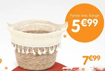 b&m Panier avec frange pompons offre