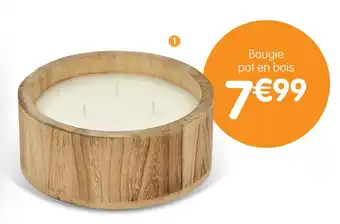b&m Bougie pot en bois offre