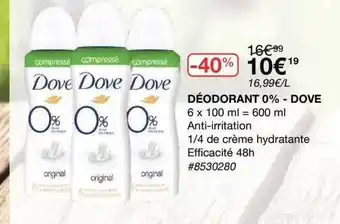 Déodorant 0% - Dove
