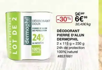 Costco Déodorant Pierre D'alun Dermophil offre