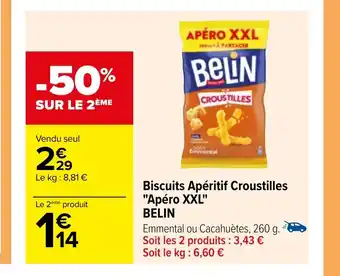 Carrefour Biscuits Apéritif Croustilles "Apéro XXL" BELIN offre