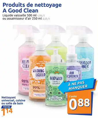 Action Produits de Nettoyage A Good Clean offre