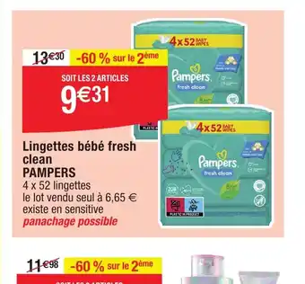 Migros Lingettes bébé fresh clean PAMPERS offre