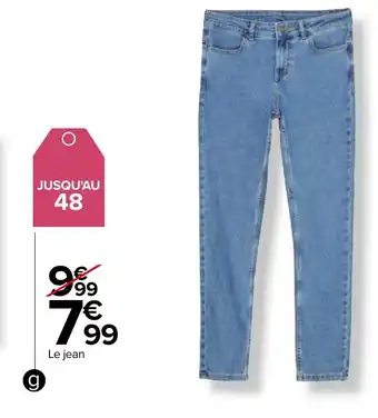 Carrefour Jean slim femme offre