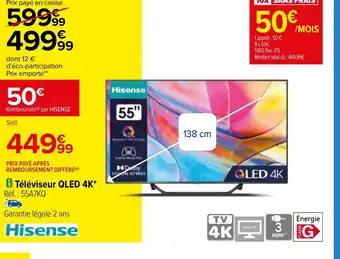Carrefour Téléviseur QLED 4K offre