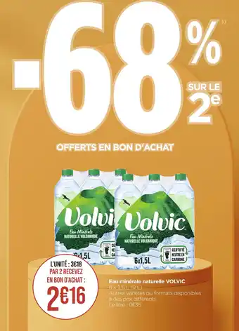 Casino Supermarchés VOLVIC Eau minérale naturelle offre