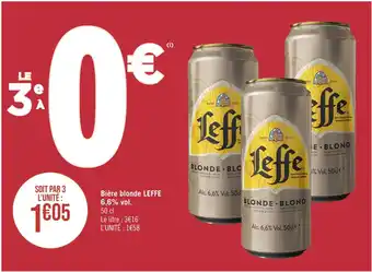 Casino Supermarchés LEFFE Bière blonde 6,6% vol offre