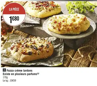 Casino Supermarchés Fozza crème lardons offre