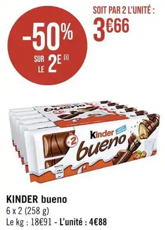 Casino Supermarchés KINDER bueno offre