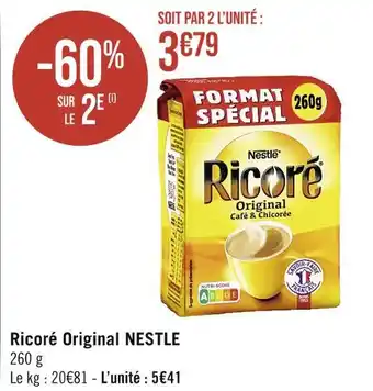 Casino Supermarchés NESTLE Ricoré Original offre