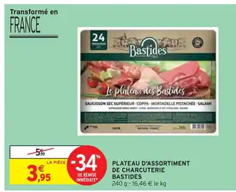 Intermarché BASTIDES PLATEAU D'ASSORTIMENT DE CHARCUTERIE offre