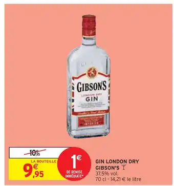 Intermarché GIBSON'S GIN LONDON DRY offre