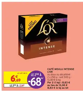 Intermarché L'OR CAFÉ MOULU INTENSE offre