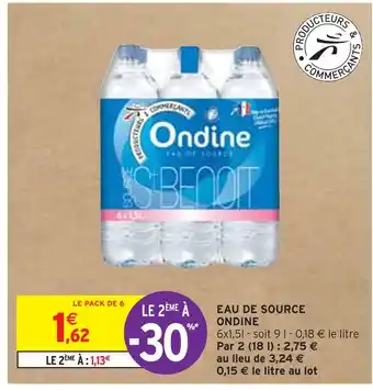 Intermarché ONDINE EAU DE SOURCE offre