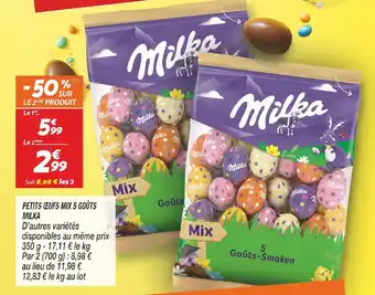 Netto MILKA PETITS ŒUFS MIX 5 GOÛTS offre