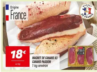 Netto CANARD PASSION MAGRET DE CANARD X3 offre