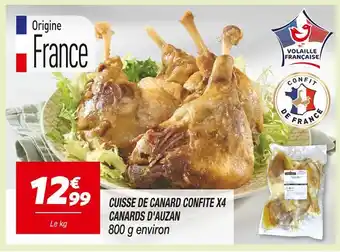 Netto CANARDS D'AUZAN CUISSE DE CANARD CONFITE X4 offre