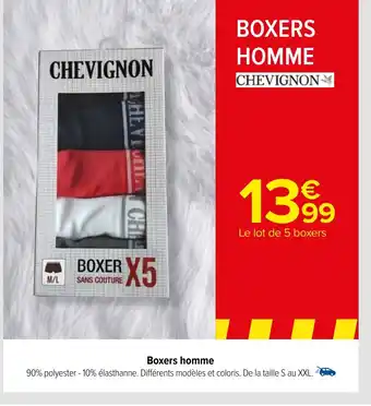 Carrefour BOXERS HOMME offre