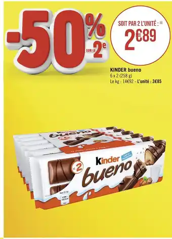 Géant Casino KINDER KINDER bueno offre