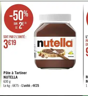 Géant Casino NUTELLA Pâte à Tartiner offre