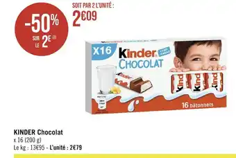 Géant Casino KINDER KINDER Chocolat offre