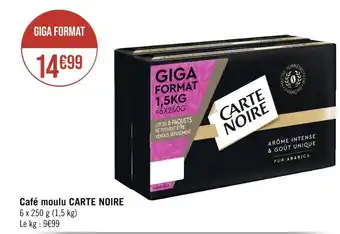 Géant Casino CARTE NOIRE Café moulu offre