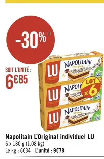 Géant Casino LU Napolitain L’Original individuel offre