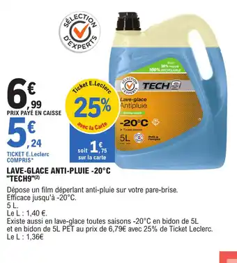E.Leclerc L'Auto LAVE-GLACE ANTI-PLUIE -20°C TECH9 offre