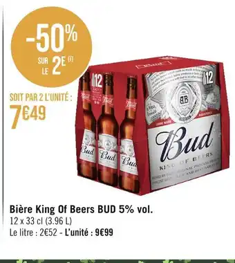 Géant Casino BUD Bière King Of Beers 5% vol offre