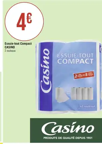 Géant Casino CASINO Essuie-tout Compact offre