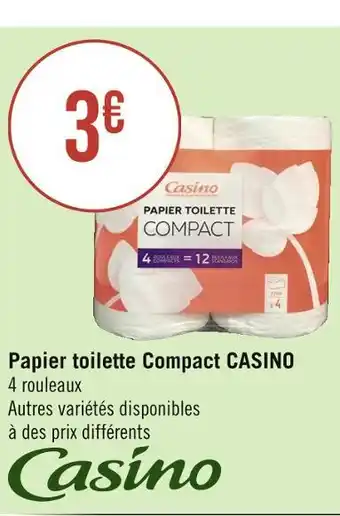 Géant Casino CASINO Papier toilette Compact offre