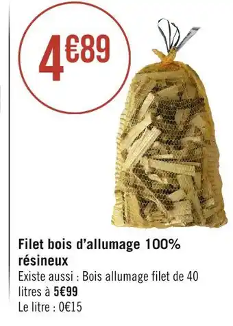 Filet bois d’allumage 100% résineux