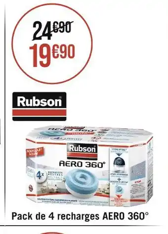 Rubson Pack de 4 recharges AERO 360°
