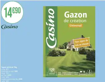 Géant Casino Casino Gazon universel 3kg offre