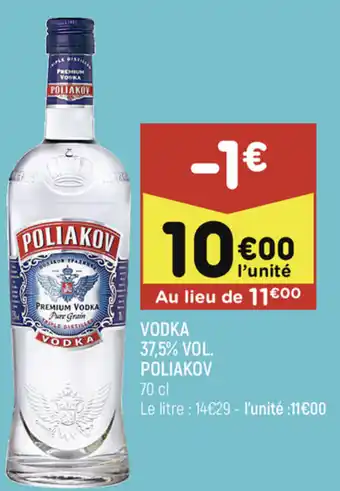 Leader Price Vodka 37,5% Vol Poliakov offre