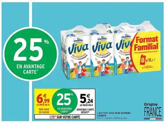 Intermarché Lait Uht Viva Demi-écrémé Candia offre
