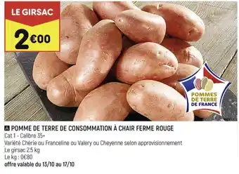 Leader Price Pomme de Terre de Consommation à Chair Ferme Rouge offre